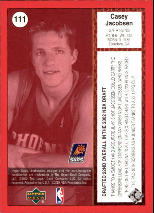 2002/2003 Authentics (Upper Deck) Basketball - Picture 162 of 374