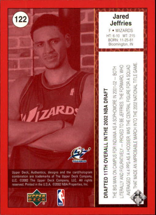 2002/2003 Authentics (Upper Deck) Basketball - Picture 142 of 374