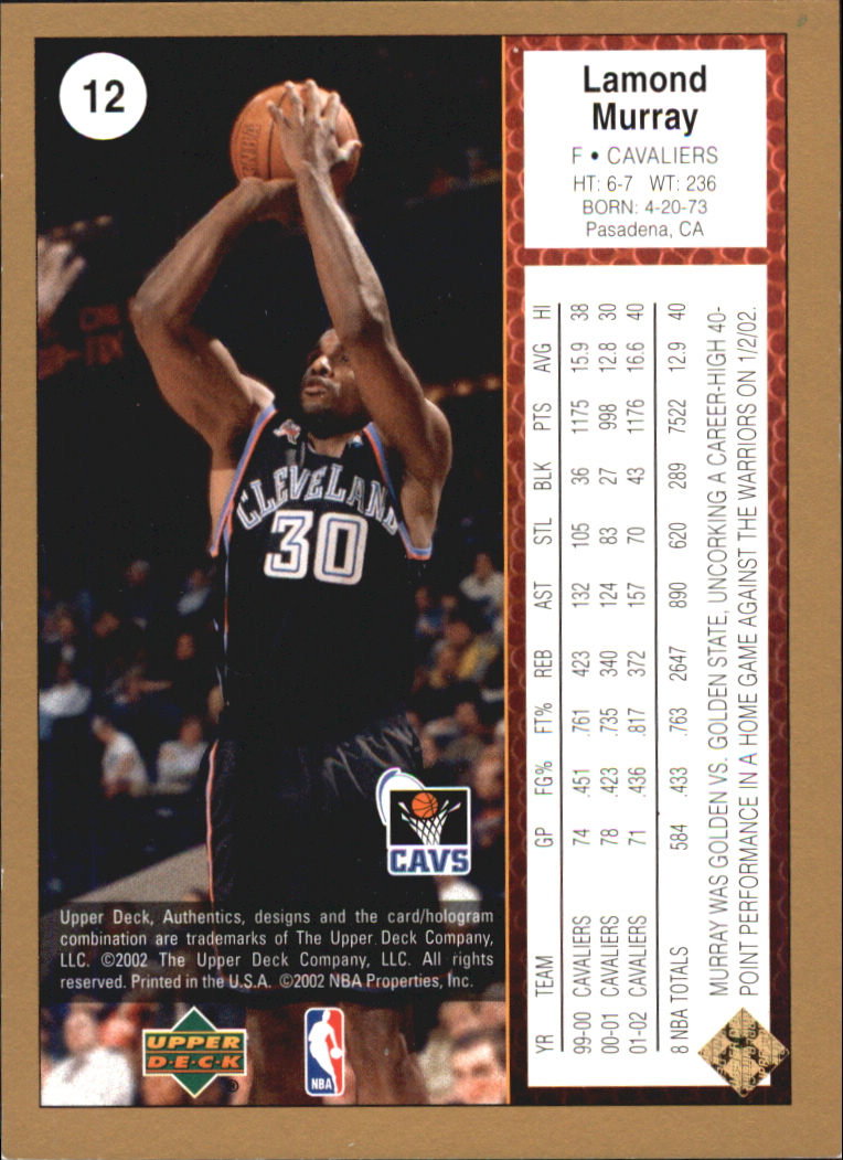 2002/2003 Authentics (Upper Deck) Basketball - Picture 118 of 374