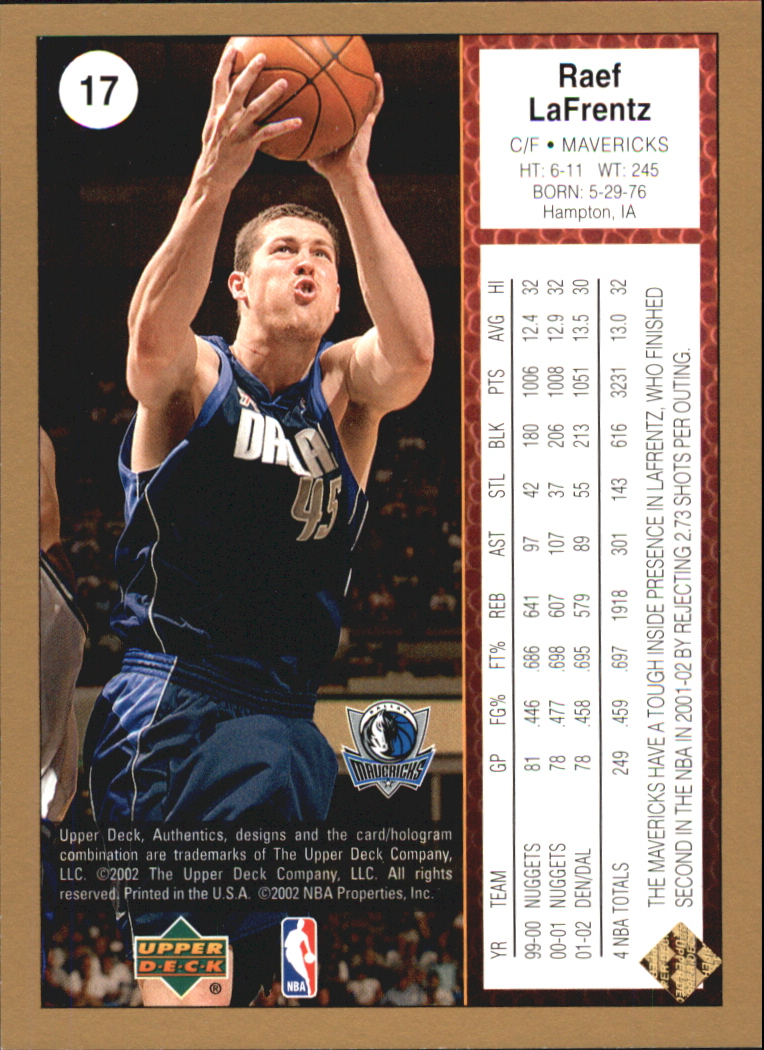 2002/2003 Authentics (Upper Deck) Basketball - Picture 110 of 374