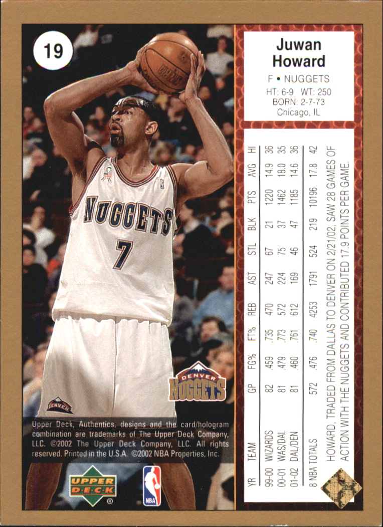 2002/2003 Authentics (Upper Deck) Basketball - Picture 108 of 374