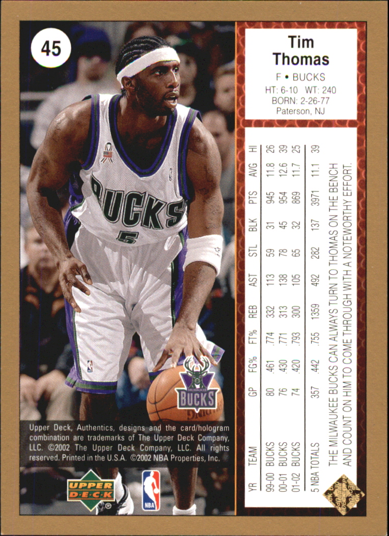 2002/2003 Authentics (Upper Deck) Basketball - Picture 80 of 374