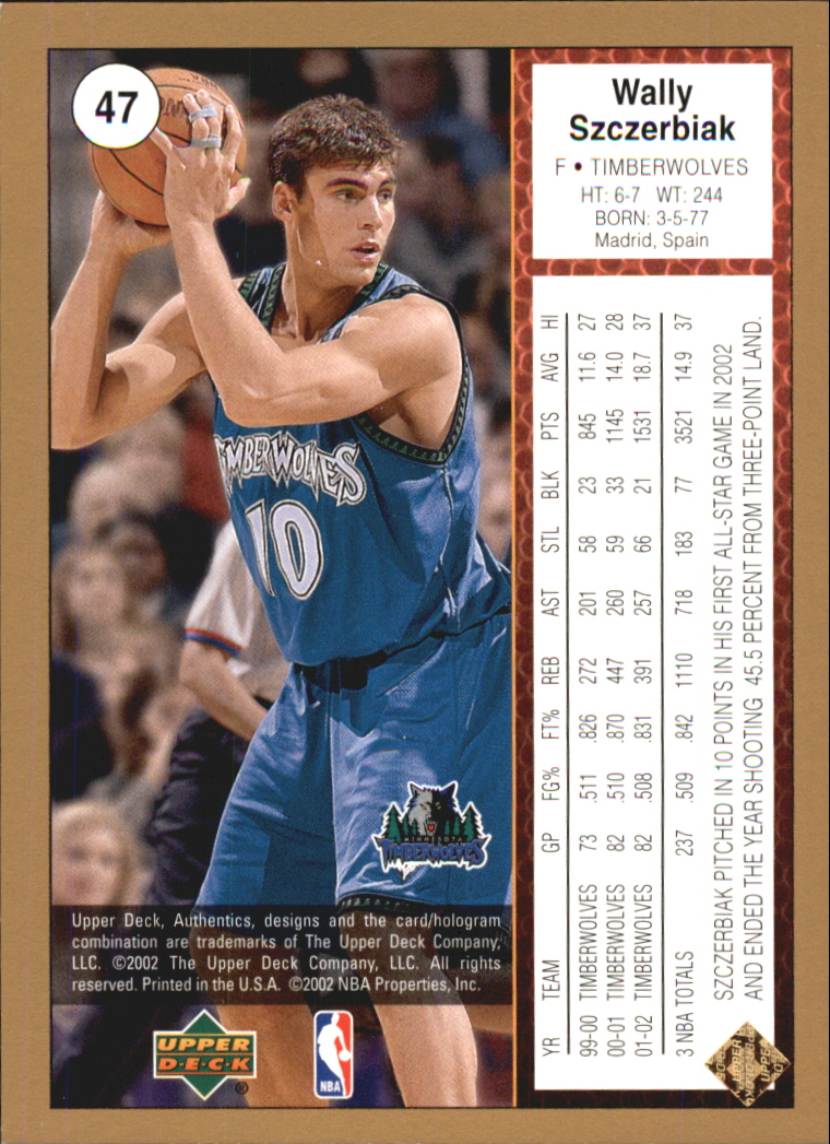 2002/2003 Authentics (Upper Deck) Basketball - Picture 78 of 374