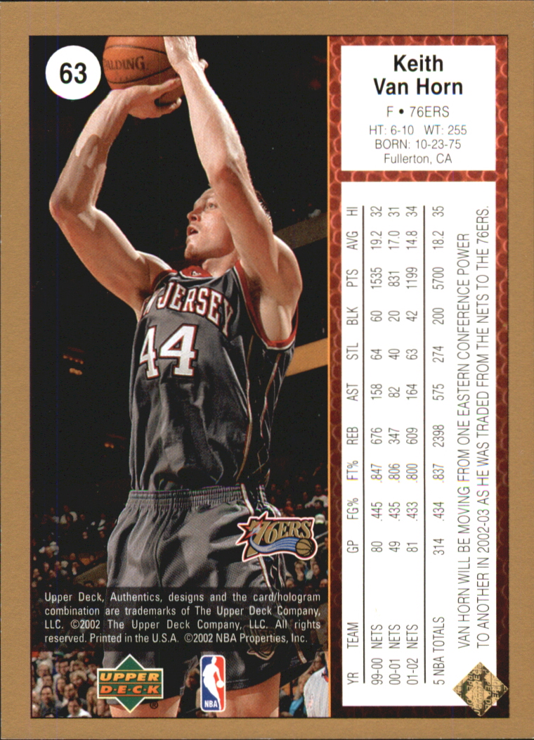 2002/2003 Authentics (Upper Deck) Basketball - Picture 61 of 374