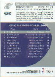 2002-03 Topps Ten Basketball Card Pick - Picture 161 of 209