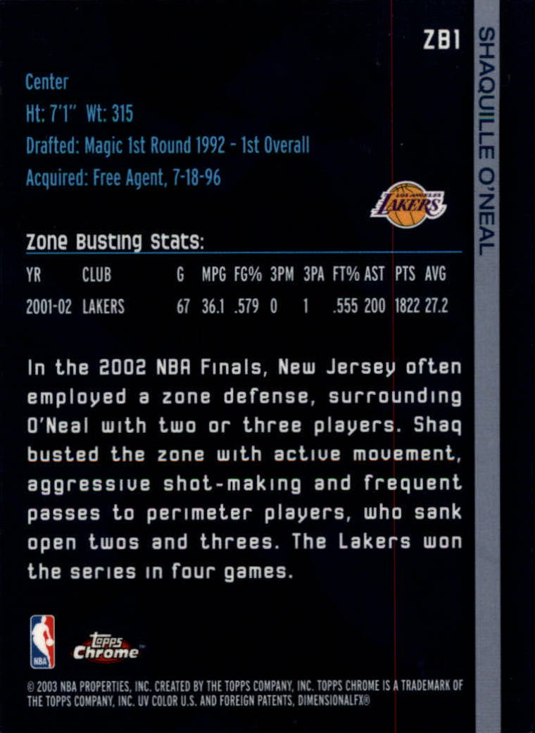 2002/2003 Topps Chrome Basketball Part 3 Insert Cards - Picture 27 of 47