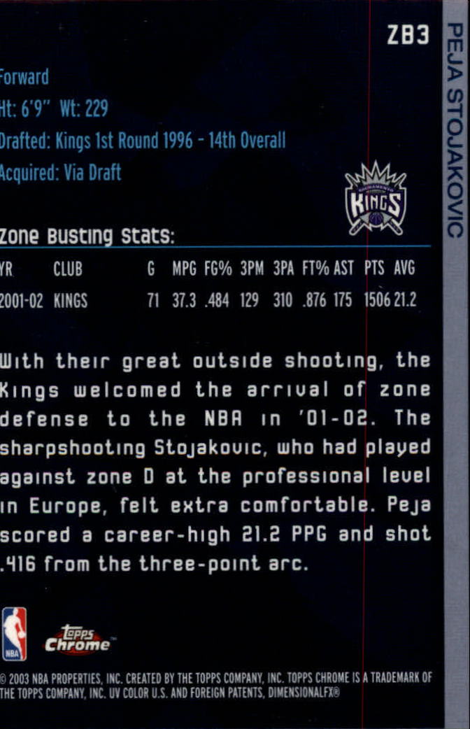 2002/2003 Topps Chrome Basketball Part 3 Insert Cards - Picture 31 of 47