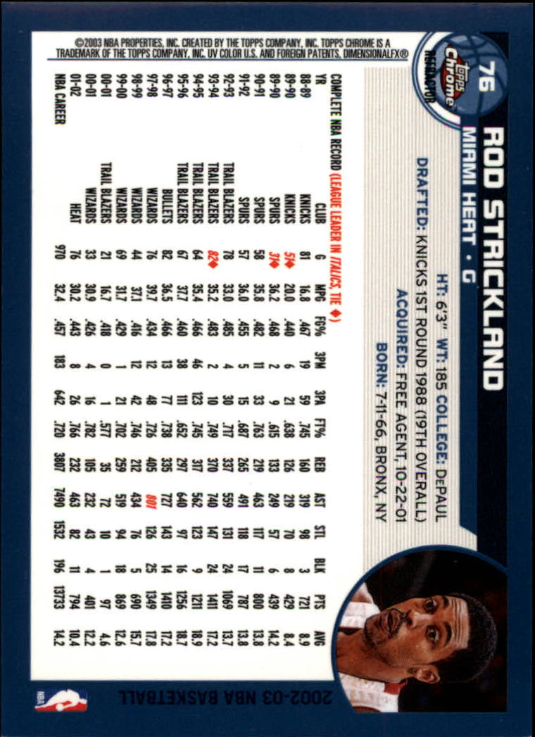2002/2003 Topps Chrom Basketball Teil 2 parallele Refraktoren Karten - Bild 13 von 32