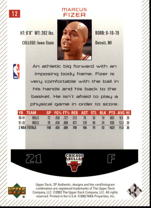 2002/2003 SP Authentic (Upper Deck) Basketball - Picture 285 of 307