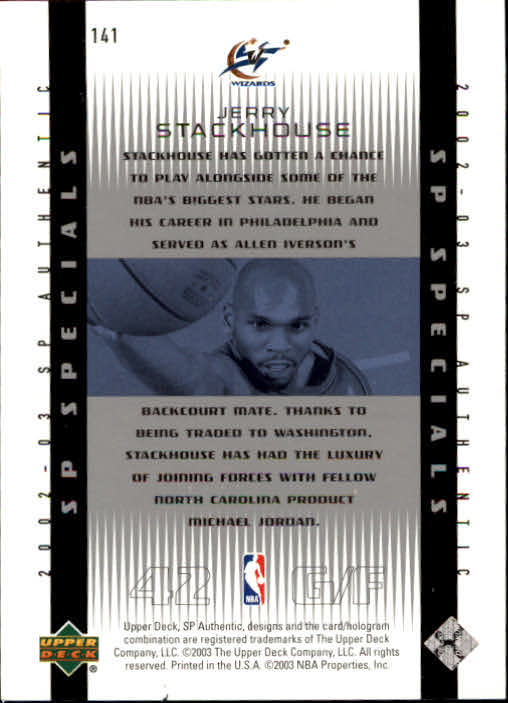 2002/2003 SP Authentic (Upper Deck) Basketball - Picture 53 of 307
