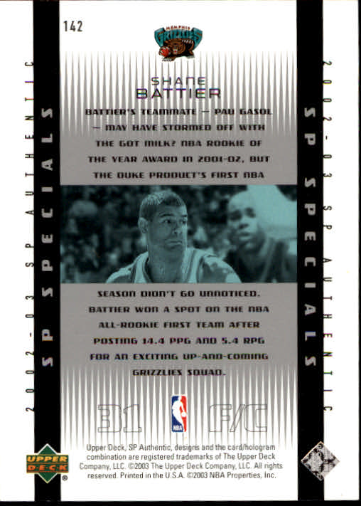 2002/2003 SP Authentic (Upper Deck) Basketball - Picture 51 of 307