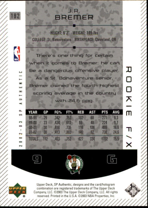 2002/2003 SP Authentic (Upper Deck) Basketball - Picture 29 of 307