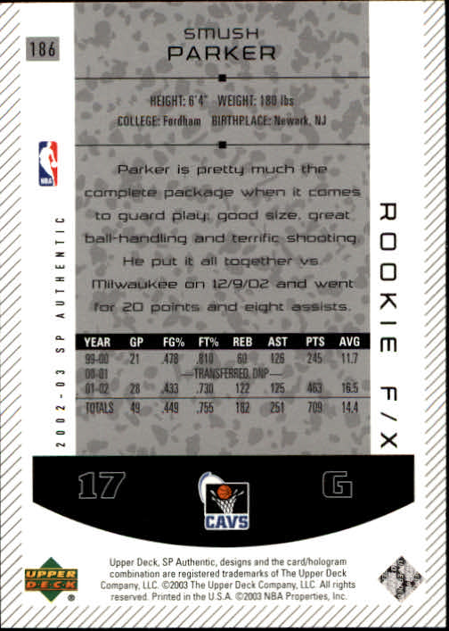 2002/2003 SP Authentic (Upper Deck) Basketball - Picture 21 of 307