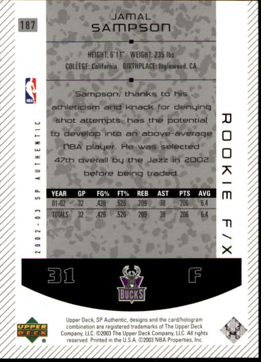 2002/2003 SP Authentic (Upper Deck) Basketball - Picture 19 of 307