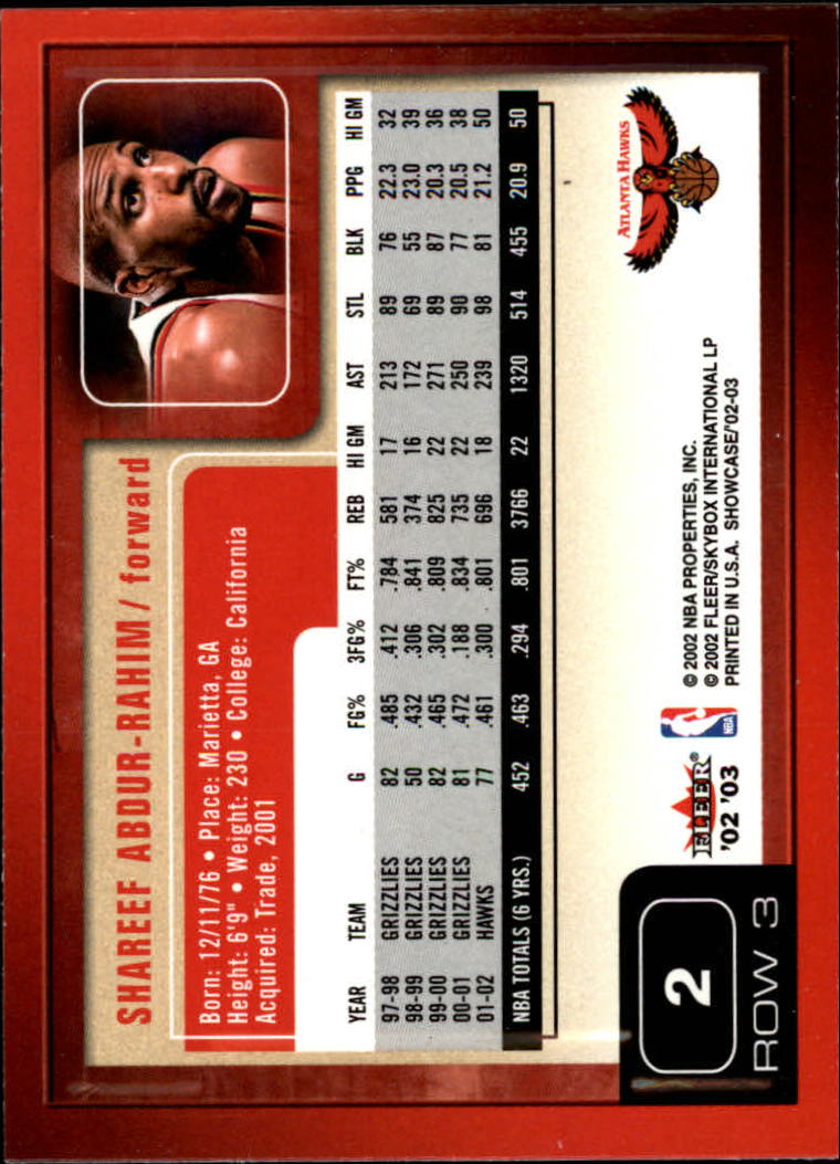 2002/2003 Fleer Showcase Basketball - Picture 3 of 213