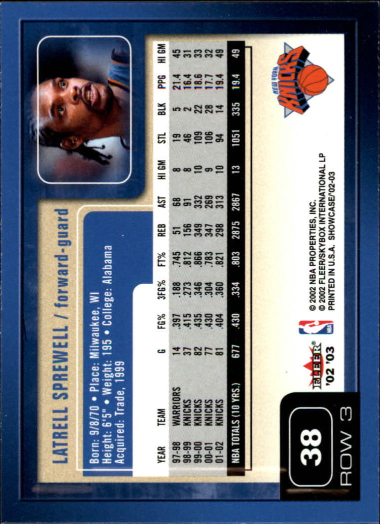 2002/2003 Fleer Showcase Basketball - Picture 75 of 213
