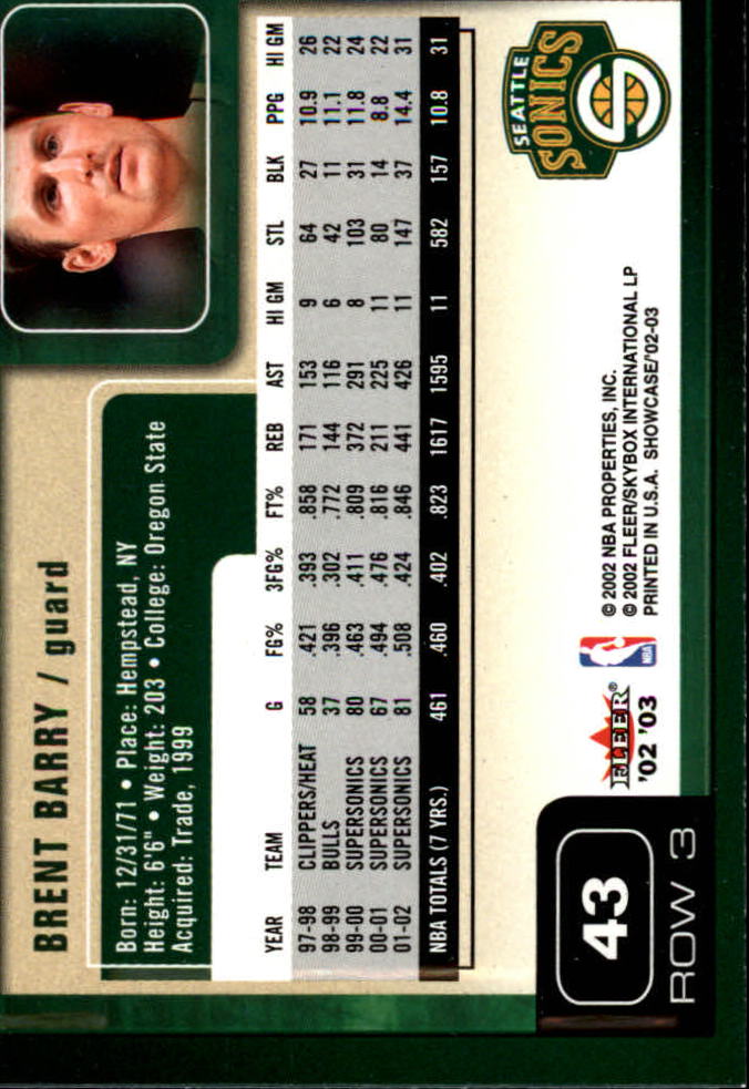 2002/2003 Fleer Showcase Basketball - Picture 85 of 213