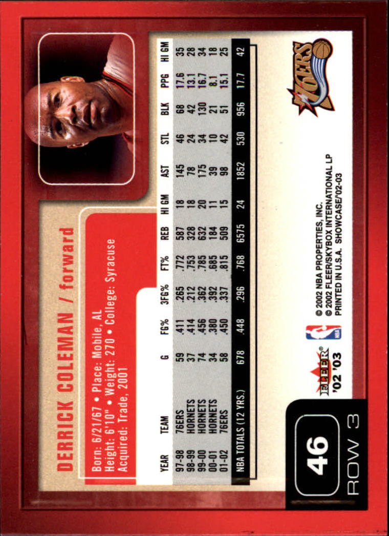 2002/2003 Fleer Showcase Basketball - Picture 91 of 213