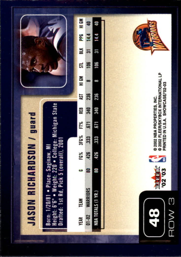 2002/2003 Fleer Showcase Basketball - Picture 95 of 213