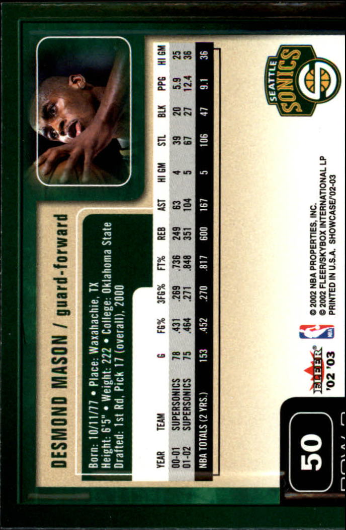 2002/2003 Fleer Showcase Basketball - Picture 99 of 213