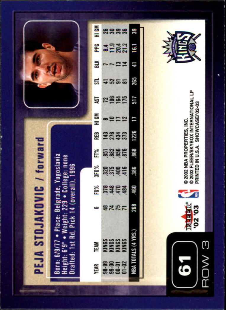 2002/2003 Fleer Showcase Basketball - Picture 121 of 213