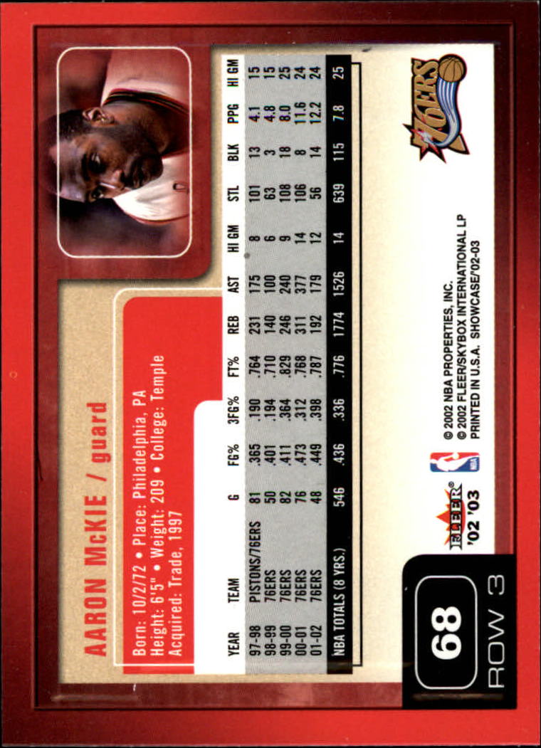2002/2003 Fleer Showcase Basketball - Picture 135 of 213