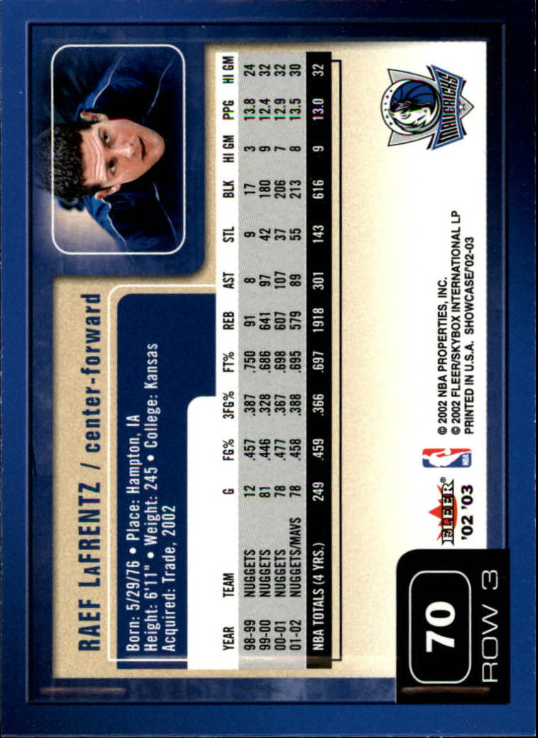 2002/2003 Fleer Showcase Basketball - Picture 139 of 213