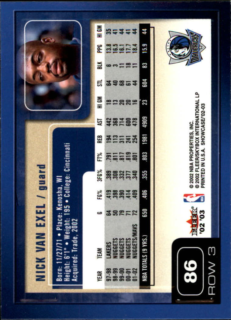 2002/2003 Fleer Showcase Basketball - Picture 171 of 213