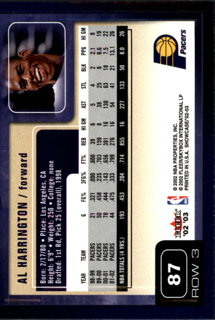2002/2003 Fleer Showcase Basketball - Picture 173 of 213