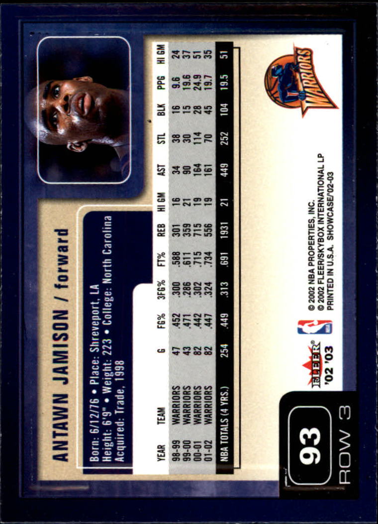 2002/2003 Fleer Showcase Basketball - Picture 185 of 213