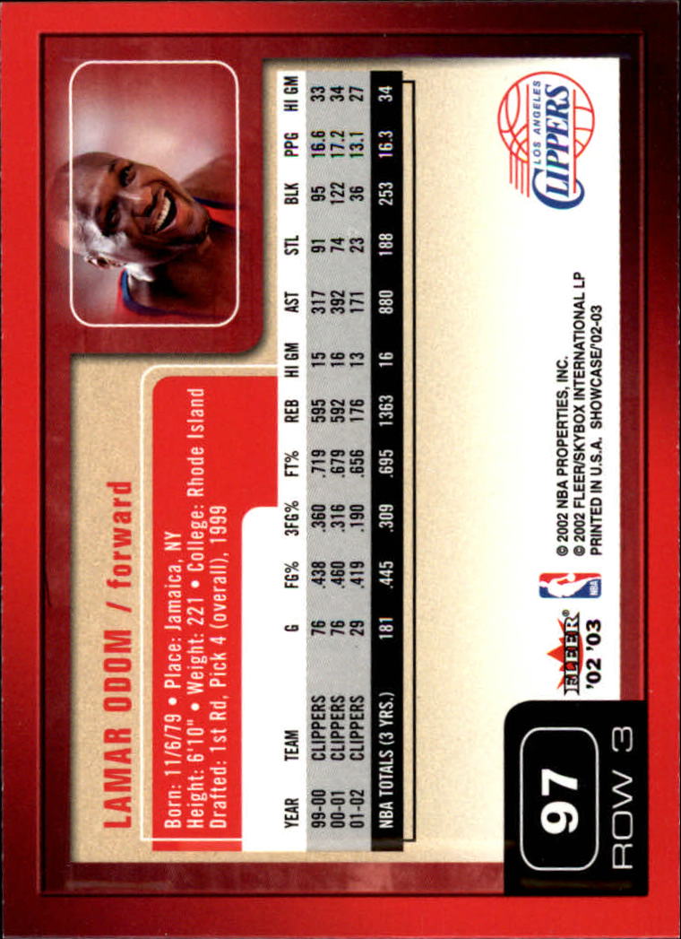 2002/2003 Fleer Showcase Basketball - Picture 193 of 213