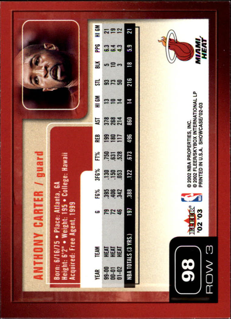 2002/2003 Fleer Showcase Basketball - Picture 195 of 213
