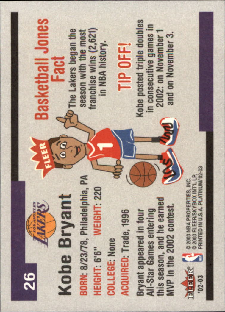 2002/2003 Fleer Platinum Basketball - Picture 51 of 362