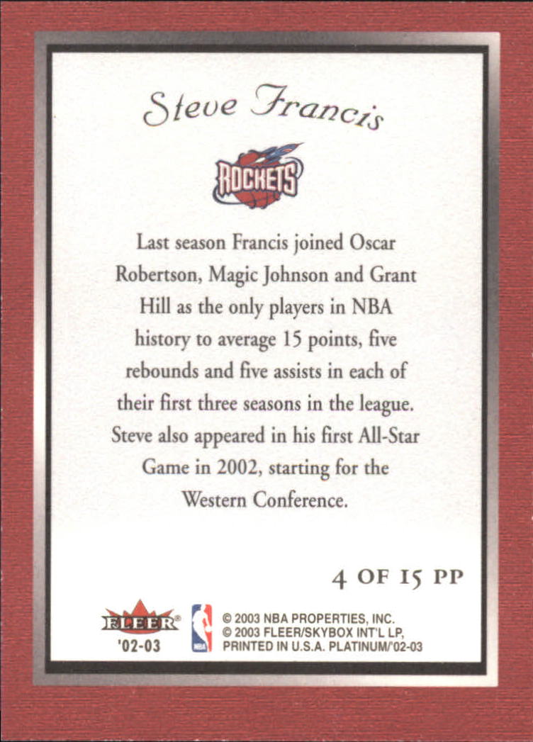 2002/2003 Fleer Platinum Basketball - Picture 357 of 362