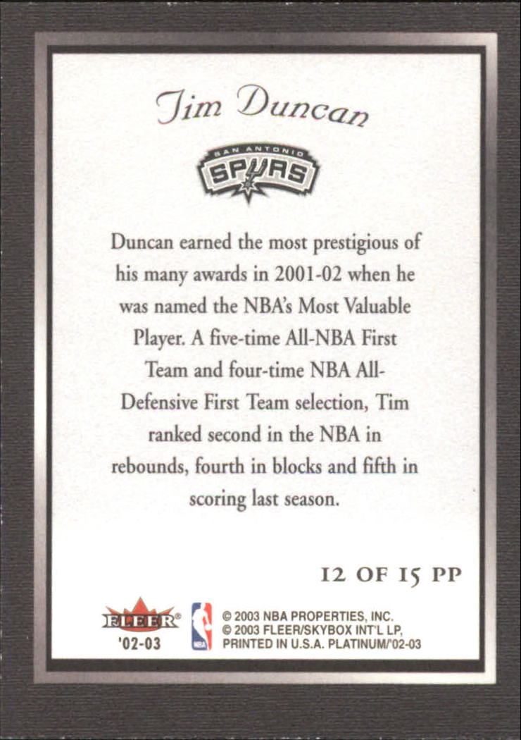 2002/2003 Fleer Platinum Basketball - Picture 361 of 362