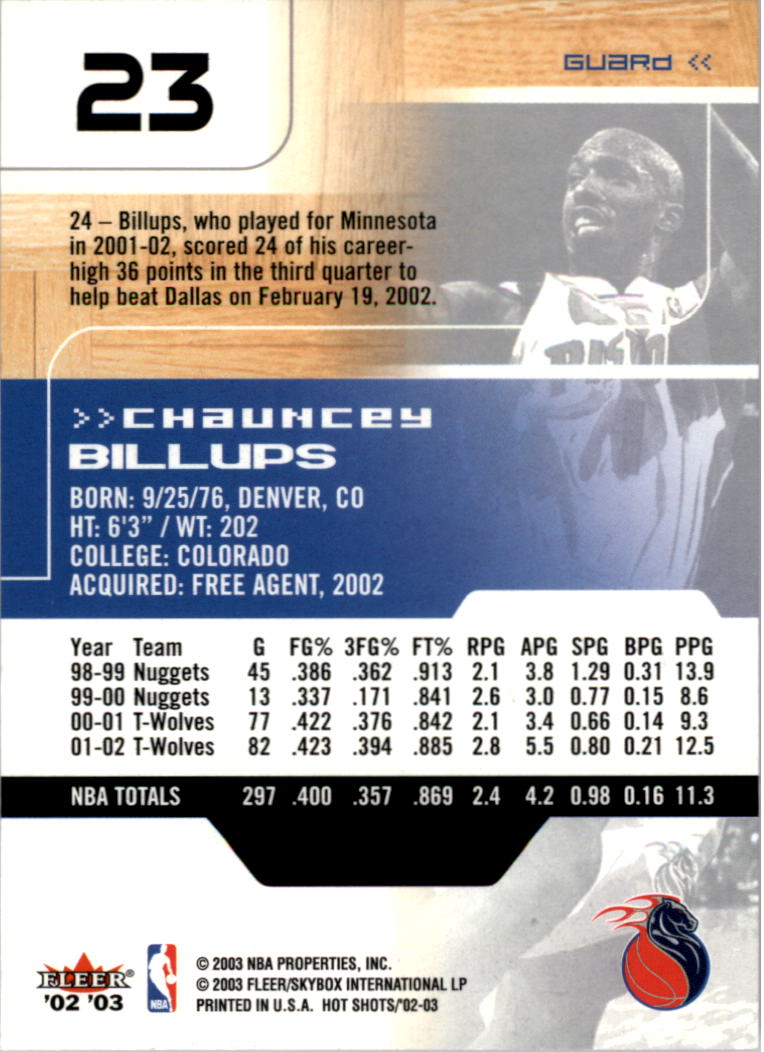 2002/2003 Fleer Hot Shots Basketball - Picture 9 of 83