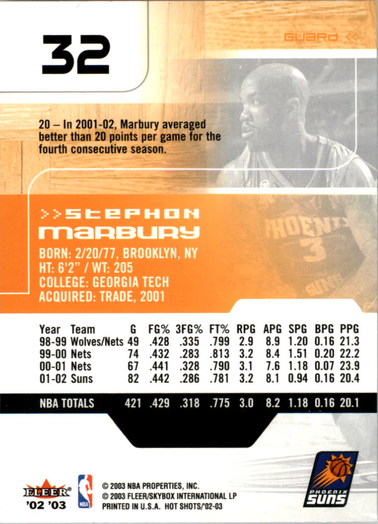 2002/2003 Fleer Hot Shots Basketball - Picture 17 of 83