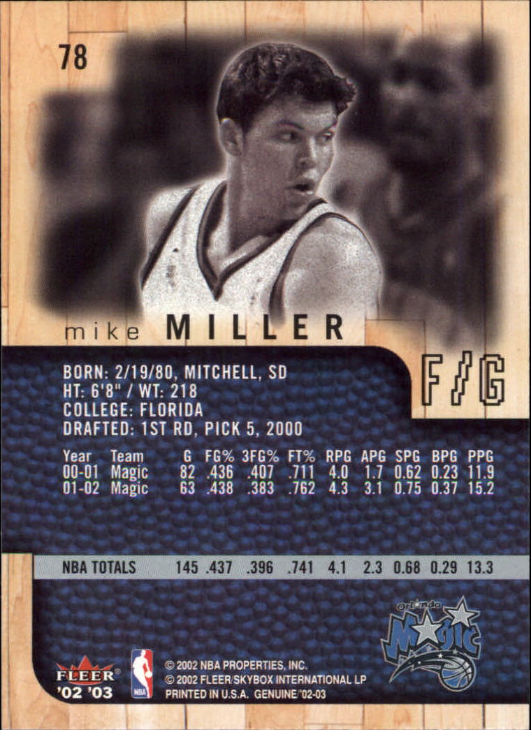 2002/2003 Fleer Genuine Basketball - Picture 19 of 43