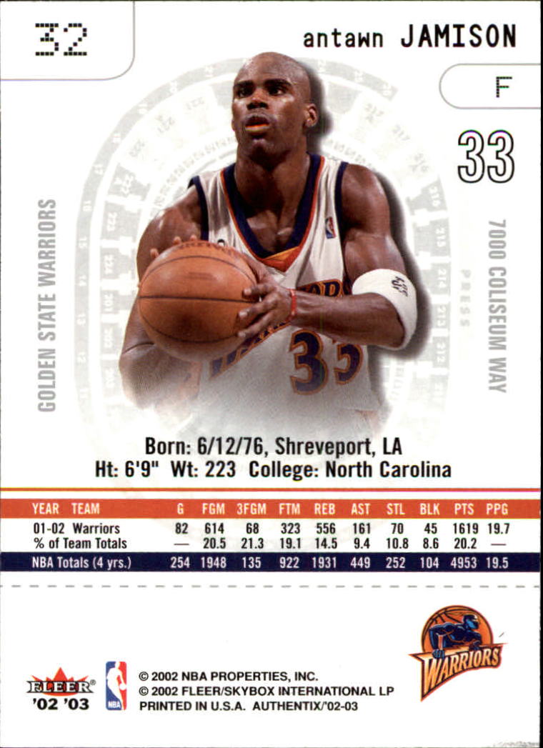 2002/2003 Fleer Authentix Basketball - Picture 11 of 68