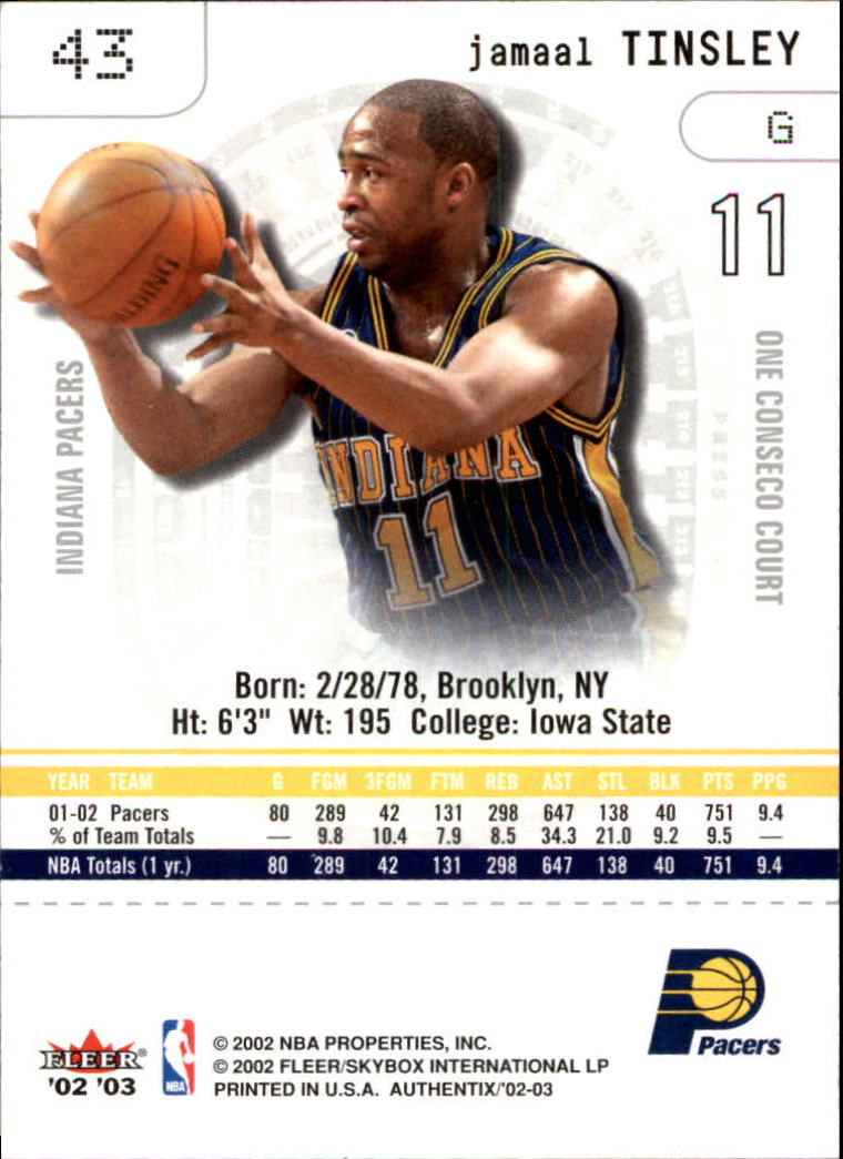 2002/2003 Fleer Authentix Basketball - Picture 13 of 68