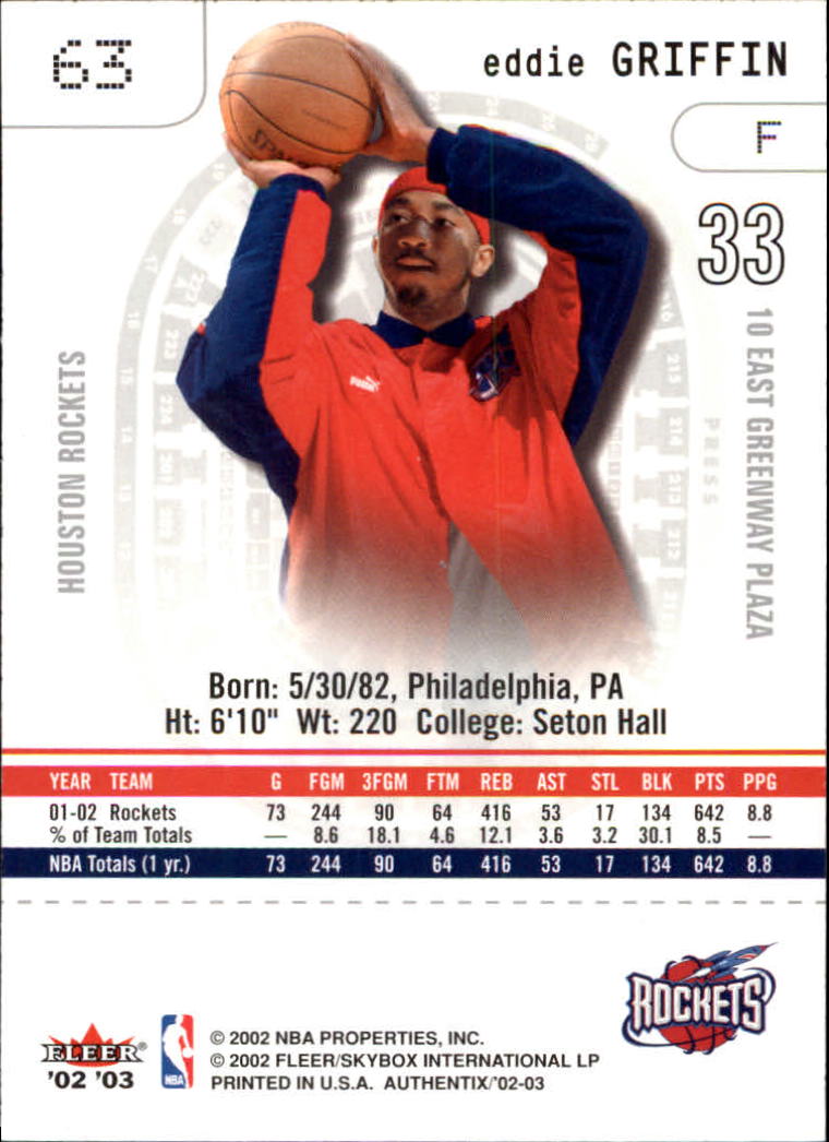 2002/2003 Fleer Authentix Basketball - Picture 21 of 68