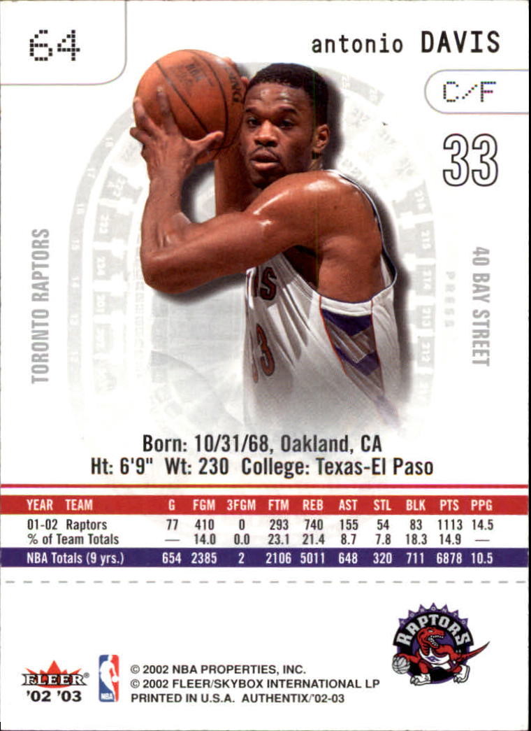 2002/2003 Fleer Authentix Basketball - Picture 23 of 68