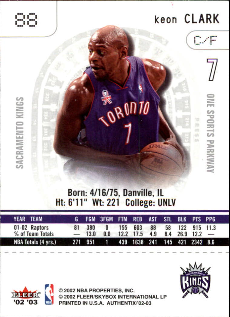 2002/2003 Fleer Authentix Basketball - Picture 39 of 68