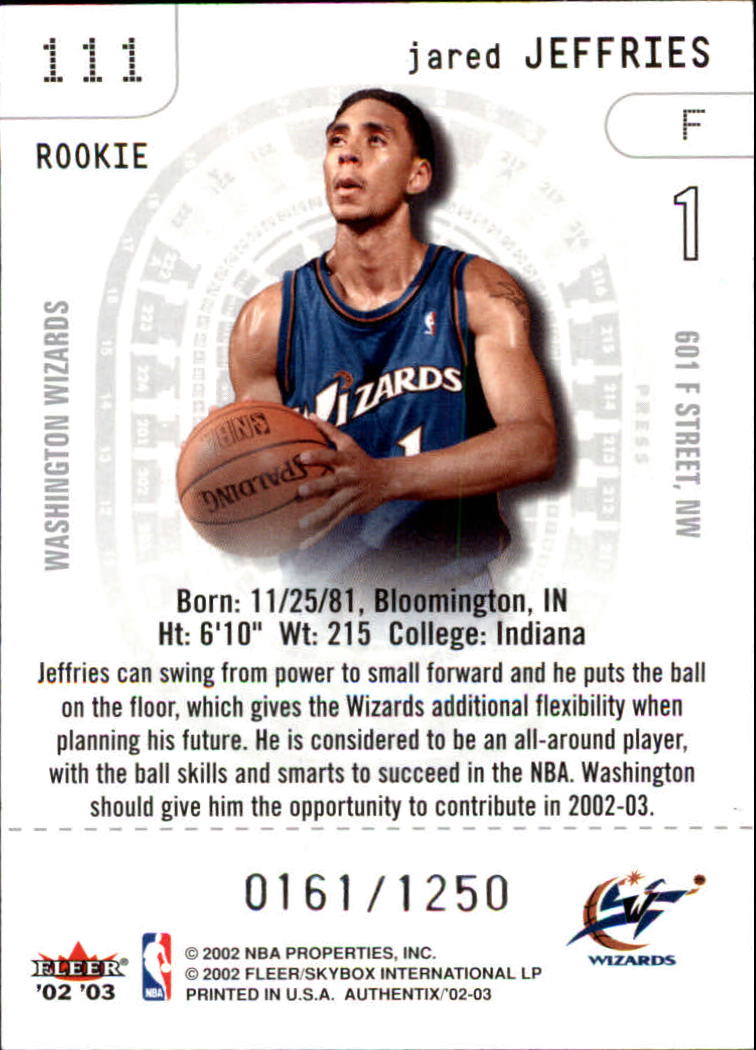 2002/2003 Fleer Authentix Basketball - Picture 49 of 68