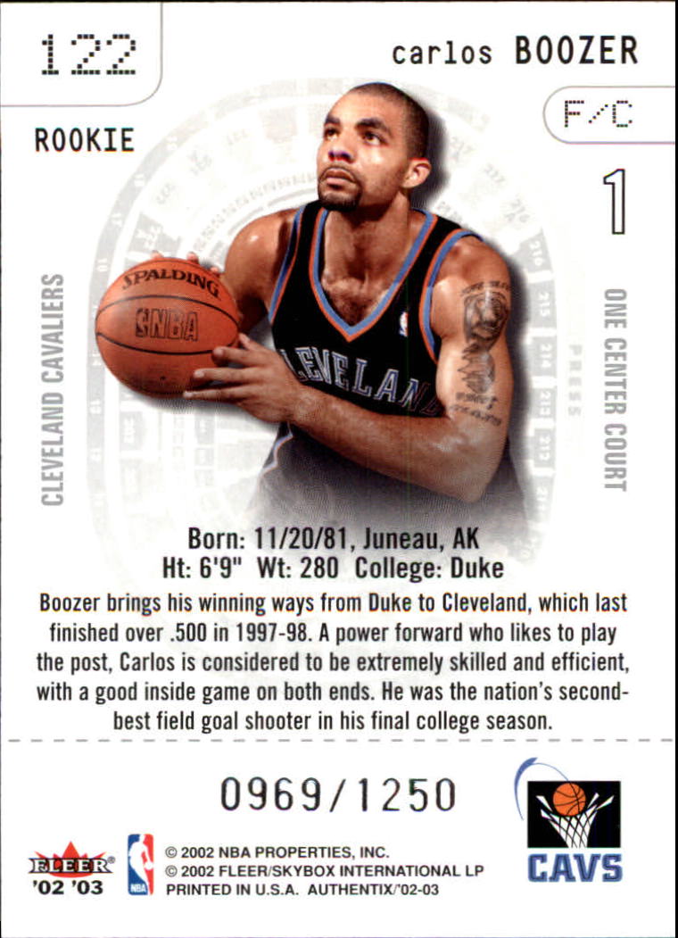 2002/2003 Fleer Authentix Basketball - Picture 51 of 68