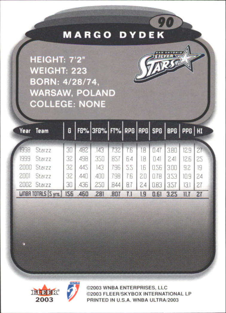 2003 Ultra WNBA (Fleer) Basketball - Picture 179 of 221
