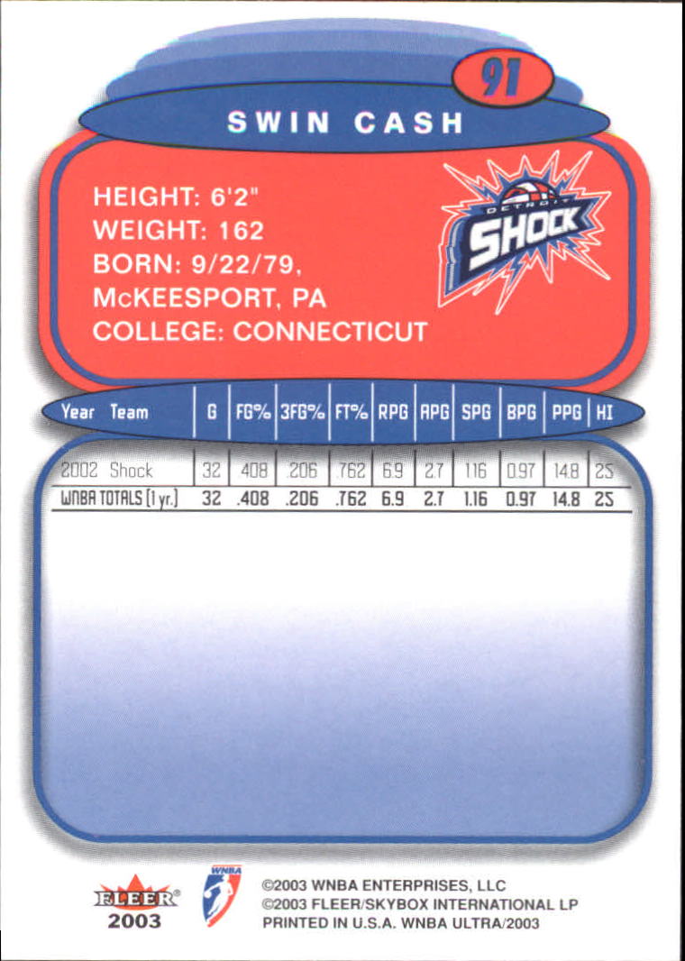 2003 Ultra WNBA (Fleer) Basketball - Picture 181 of 221