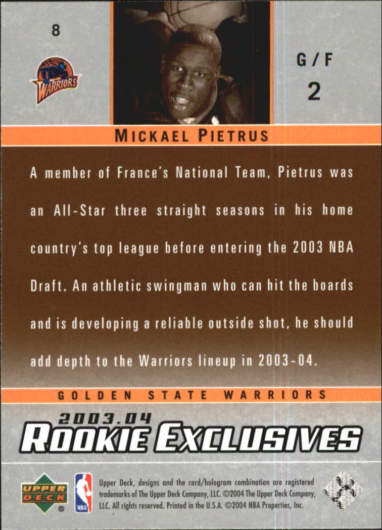 2003/2004 Rookie Exclusives (Upper Deck) Basketball - Picture 133 of 150