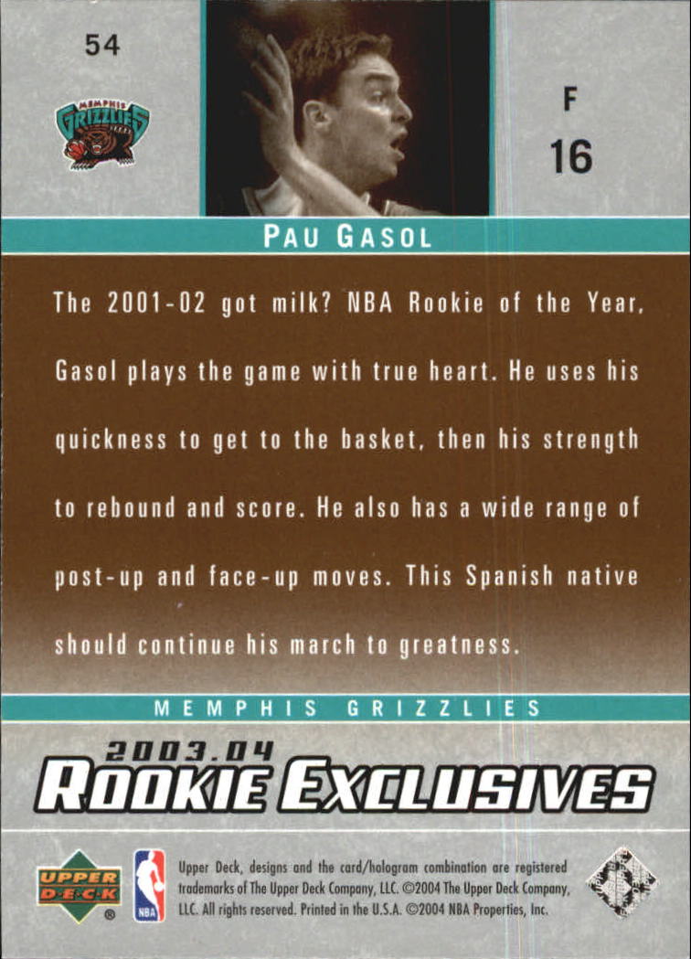 2003/2004 Rookie Exclusives (Upper Deck) Basketball - Picture 150 of 150
