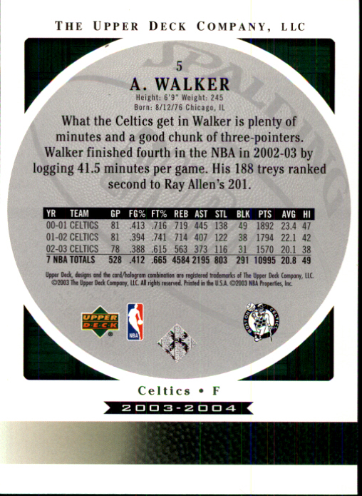 2003/2004 Standing O (Upper Deck) Basketball Part 1 Main Set - Picture 11 of 231